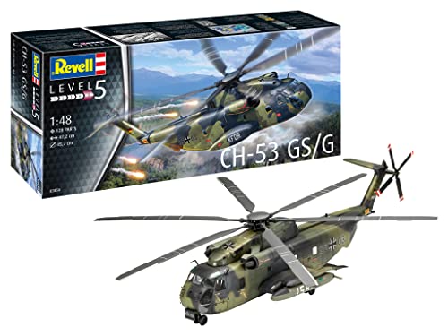 Revell RV03856 3856 CH-53 GSG originalgetreuer Modellbausatz für Experten, unlackiert von Revell