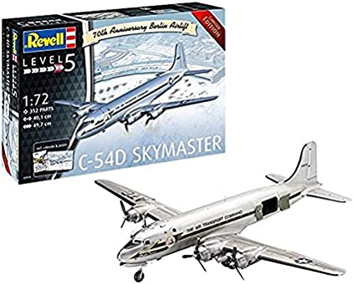 Revell 03910 14 Modellbausatz C-54D Berlin Airlift 70th Anniv im Maßstab 1:72, Level 5 von Revell