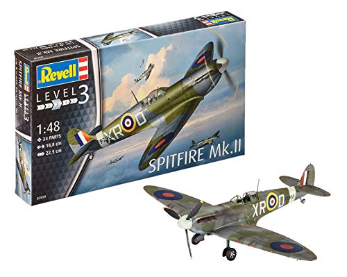 Revell 03959 Modellbausatz Spitfire Mk.II im Maßstab 1:48, Level 3 von Revell