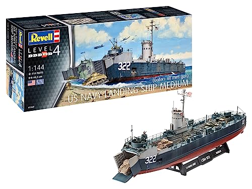 Revell 5169 US Navy Landing Ship Medium (Bof Zubehör, Unlackiert, Mittel von Revell