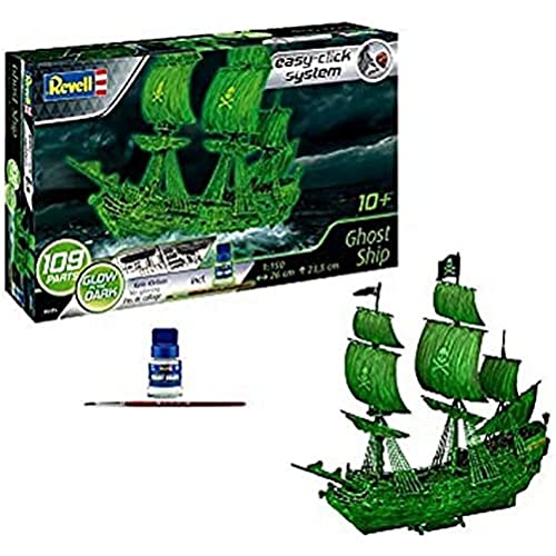 Revell 05435 Geisterschiff mit Nachtleuchtfarbe, Piratenschiff, Modellbausatz mit easy-click-system, 10 Jahre to 99 Jahre von Revell