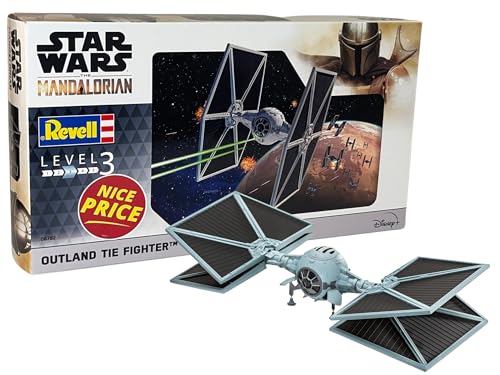 Revell 06782 The Mandalorian: Outland TIE Fighter, das Raumschiff von Moff Gideon zum Selberbauen, 44,3 cm Star Wars originalgetreuer Modellbausatz für Einsteiger, zum Bemalen von Revell