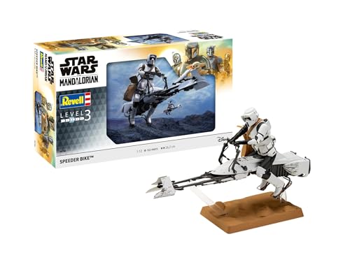 Revell Modellbau I Speeder Bike The Mandalorian I Maßstab 1:12 I 102 Teile I Ab 12 Jahren I Sci-Fi I Star Wars, White von Revell