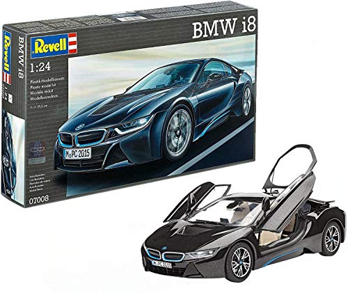 Revell Modellbausatz Auto 1:24 - BMW i8 im Maßstab 1:24, Level 4, originalgetreue Nachbildung mit vielen Details, 07008 von Revell