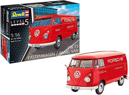 Revell 07049 Volkswagen Modellbausatz VW T1 Kastenwagen im Maßstab 1:16, Level 5 von Revell