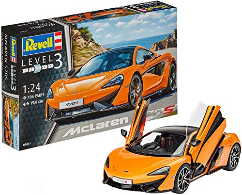 Revell Modellbausatz Auto 1:24 - McLaren 570S im Maßstab 1:24, Level 3, originalgetreue Nachbildung mit vielen Details, 07051 von Revell