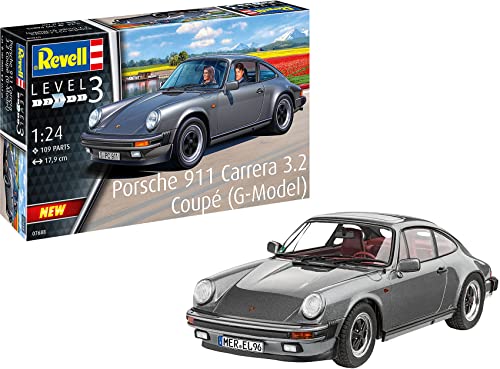 Revell 07688 Porsche 911 G Model Coupé, Modellauto zum Selberbauen im Maßstab 1:24 17,9 cm originalgetreuer Modellbausatz für Einsteiger, zum Bemalen von Revell