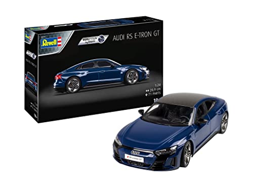 Revell Modellbausatz Audi RS e-tron GT - Detailgetreue Karosserie - Bewegliche Vorderachse - Easy-Click-System für einfachen Zusammenbau; Mit Abziehbildern für individuelle Gestaltung von Revell