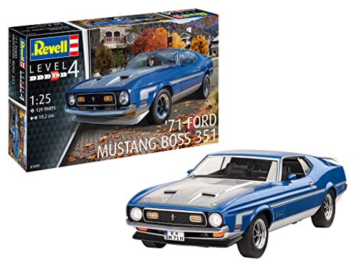 Revell Modellbausatz I 71 Mustang Boss 351 I mehrteiliger V8 Motor I 120 Teile I Maßstab 1:25 I für Kinder und Erwachsene ab 12 Jahren von Revell