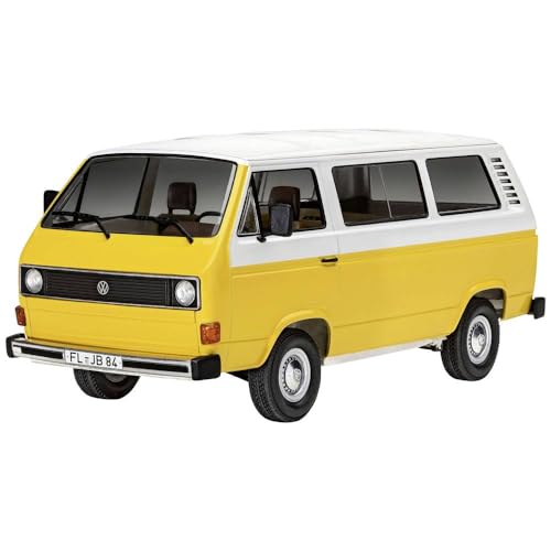 Revell 07706 VW T3 Bus 1:25 Model Kit originalgetreuer Modellbausatz für Einsteiger, unlackiert, STK von Revell