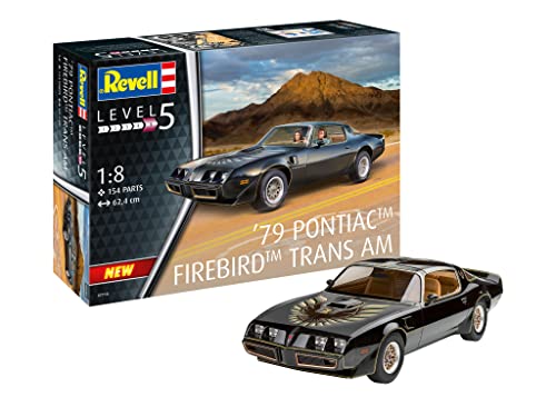 Revell 07710 1:8-Pontiac Firebird Trans originalgetreuer Modellbausatz für Fortgeschrittene, unlackiert von Revell