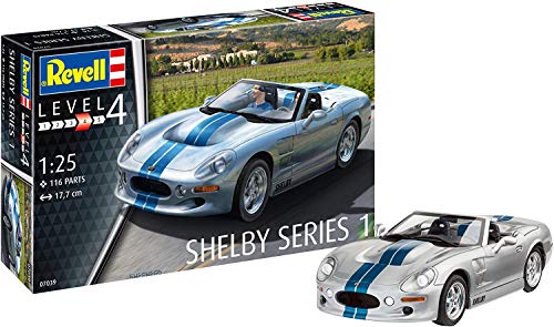 Revell Model kit Ford Modellbausatz 07039 „Shelby Series I“, Auto im Maßstab, Level 4, originalgetreue Nachbildung mit vielen Details, verschieden, 1:25 Scale von Revell