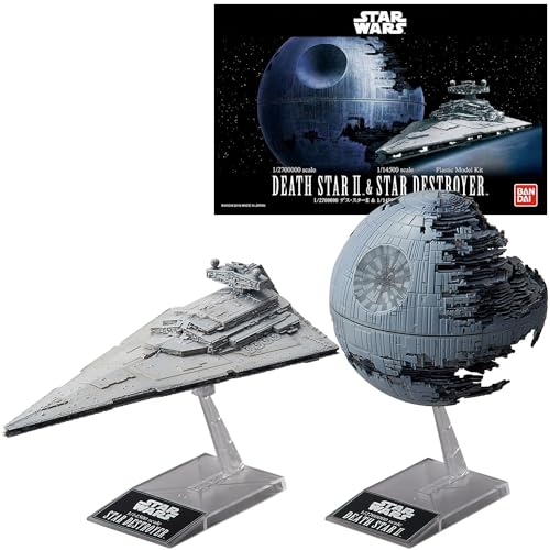 Revell 01207 Wars Bandai Death II + Imperial Star De Stern originalgetreuer Modellbausatz für Experten, unlackiert von Revell