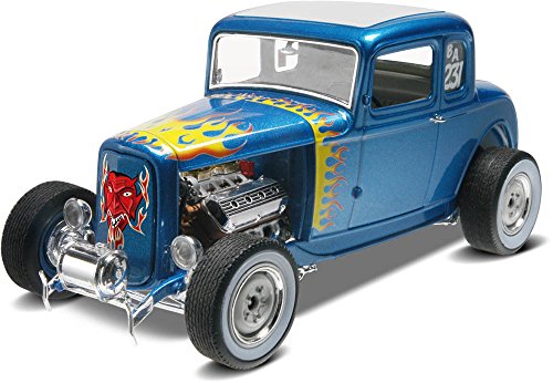 Revell Modellbausatz 1932 Ford 5 Window Coupe I Maßstab 1:25 I Detailliertes Automodell I Ideal für Modellbau-Enthusiasten I Unlackiert für kreative Gestaltung von Revell