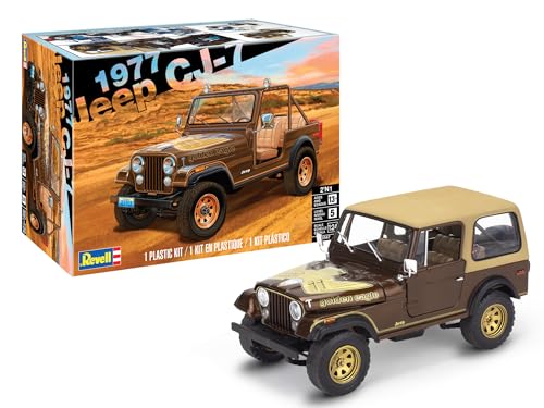 Revell Modellbau, '77 Jeep CJ-7, Bausatz, Maßstab 1:24, 150 Teile, Bastelset ab 12 Jahren, Detailgetreues Modell, Geländewagen, Authentische Nachbildung von Revell