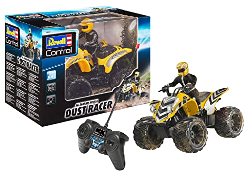 Revell Control Quadbike New Dust Racer I Maßstab 1:10 I Perfekt für Renn-Enthusiasten ab 8 Jahren I Große Reifen I MHz-Fernsteuerung I Für Indoor- und Outdoor-Nutzung I Ferngesteuertes Quad von Revell