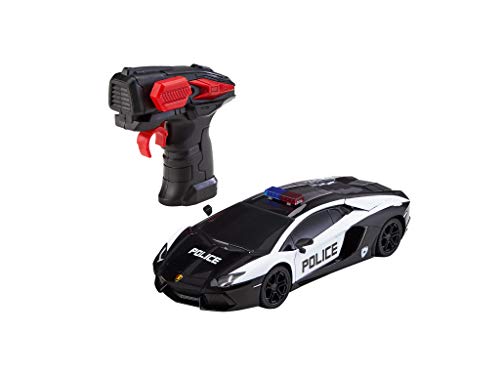 Revell Control Lamborghini Aventador Coupé Polizei I RC Scale Car mit 2.4 GHz-Fernsteuerung I Maßstab 1:24 I Actiongeladenes Polizei-Design I 10 km/h I LED-Frontbeleuchtung I ab 8 Jahren geeignet von Revell Control