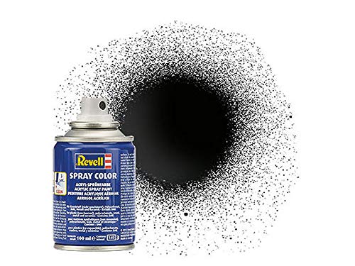 Revell 34107 Spraydose schwarz, glänzend, Farbnummer 07 Spray Color, Farben in der praktischen 100-ml-Sprühdose, 100 ml (1er Pack) von Revell