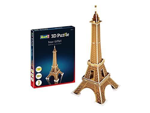 Revell 3D Puzzle 00111 I Eiffelturm I 20 Teile I 2 Stunden Bauspaß für Kinder und Erwachsene I ab 10 Jahren I Den Eiffelturm selber zusammenbauen I Ideale Geschenkidee, Mittel von Revell