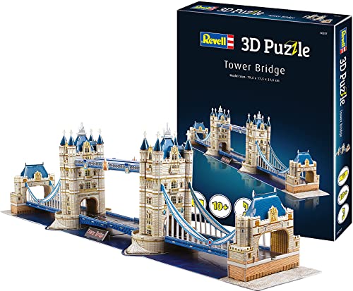 Revell 3D Puzzle 00207 I London Tower Bridge Tor I 120 Teile I 2 Stunden Bauspaß für Kinder und Erwachsene I ab 10 Jahren I Londons berühmte Brücke selber zusammenbauen von Revell