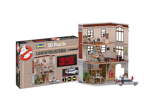 Revell Ghostbusters 3D-Puzzle | Offiziell Lizenzierte Feuerwache | 130 Teile für Fans & Sammler | Sammlerstück Fördert Kreativität | Einfache Anleitung | Ab 10 Jahren von Revell