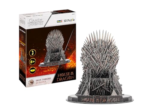 Revell 3D Puzzle I House of The Dragon Eiserner Thron I Detailgetreue Nachbildung des ikonischen Thrones aus Schwertern I Perfekt für Fans und Sammler von Game of Thrones von Revell