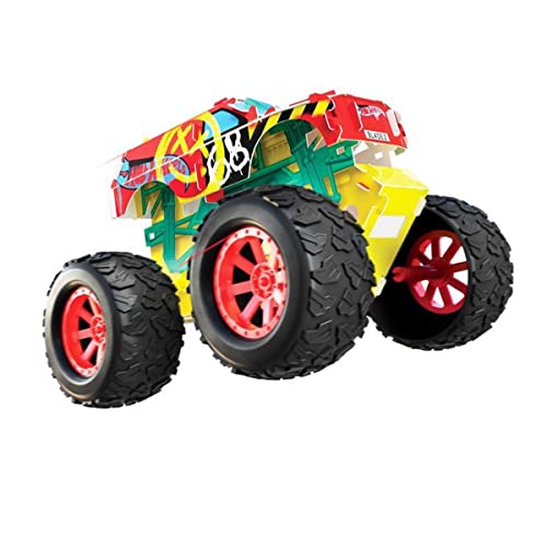 Revell 50316 Monster Truck Demo Derby, Spielzeugauto 1:32 mit Sprungschanze Hot Wheels Maker Kitz-zusammenbauen und losfahren, mit Rückziehmotor (Pull Back), rot von Revell