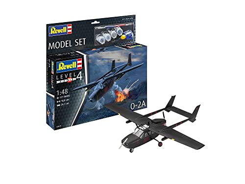 Revell 63819 1:48-Modellset O-2A Skymaster originalgetreuer Modellbausatz für Fortgeschrittene, unlackiert von Revell