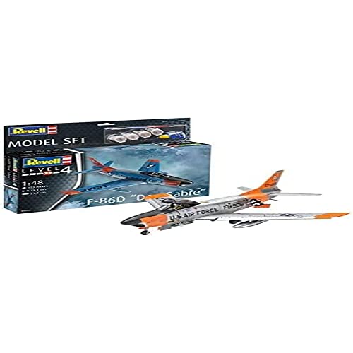 Revell 63832 1:48-Model Set F-86D Dog Sabre Hund originalgetreuer Modellbausatz für Fortgeschrittene, unlackiert von Revell