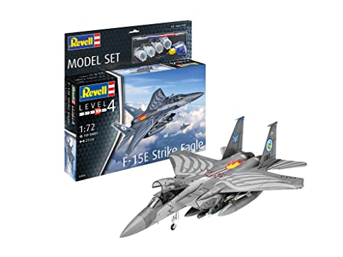 Revell 63841 1:72-Model Set F-15 E/D Strike Eagle Luftfahrt originalgetreuer Modellbausatz für Fortgeschrittene, unlackiert von Revell