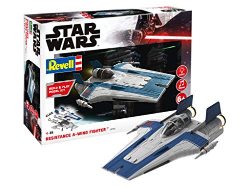 Revell 06773 Resistance A-Wing Fighter, 1:44 Star Wars Modellbausatz für Einsteiger zum Stecken und Spielen, Mehrfarbig von Revell