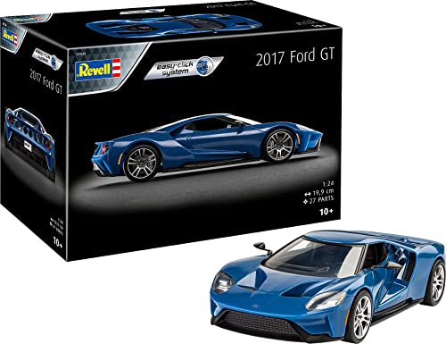 Revell Modellbausatz 2017 Ford GT I Maßstab 1:24 I Detailreiche Nachbildung I Unlackiertes Automodell I Für Modellbau-Fans I Hochwertige Verarbeitung I Mehrfarbig von Revell