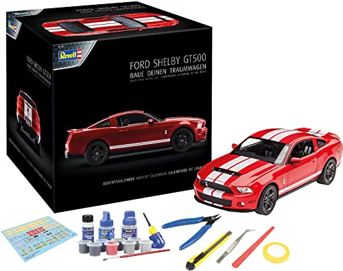 Revell Adventskalender Ford Shelby GT 01031 I Adventkalender zum Basteln I Adventskalender für Jung & Alt I Adventskalender zum Selbermachen I Ab 10 Jahren von Revell