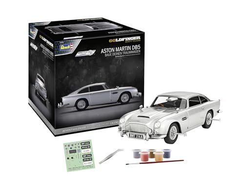 Revell Adventskalender James Bond Aston Martin DB5, James Bonds Auto in 24 Tagen zusammenbauen, Adventskalender für Jungen, Mädchen & Erwachsene ab 10 Jahren, Geschenkidee von Revell