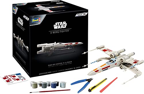 Revell Adventskalender, X-wing Fighter mit Easy-Click-System in 24 Tagen zum Star Wars Modell, Adventskalender für Jungen, Mädchen & Erwachsene ab 10 Jahren, Geschenk zu Weihnachten von Revell