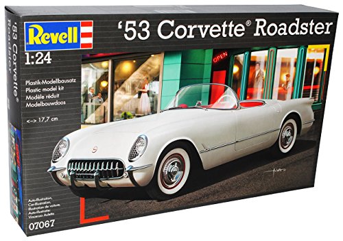 Revell Chevrolet Corvette C1 Cabrio Weiss 1953-1962 07067 Bausatz Kit 1/24 Modell Auto von Revell