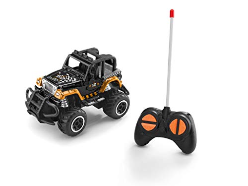 Revell GmbH 23492 Car SUV Jeep Wrangler Quarter Mini RC Truck, Quater Back, Schwarz/Orange, 14 cm von Revell GmbH