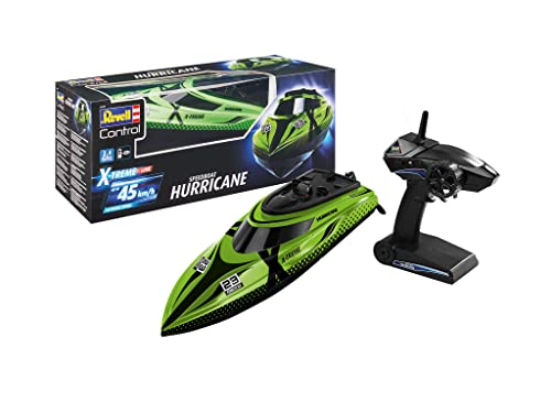 Revell Control X-TREME Hurricane I Ferngesteuertes RC Boot I für Kinder und Erwachsene ab 14 Jahren I Speedboat mit LI-ION Akku für Stundenlange Action I 45 km/h I Mit Modellständer I 2,4 GHz von Revell Control