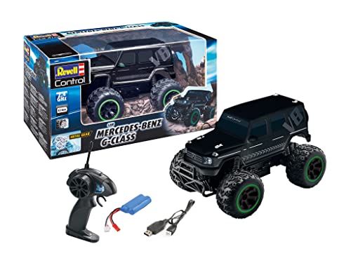 Revell Control Mercedes G-Class RC Car, Offizielles Mercedes-Benz Lizenzprodukt, Detailgetreue Karosserie mit Monstertruck PowerI Ideal für RC-Fans ab 8 Jahren, Perfekt für Indoor- und Outdoor von Revell Control