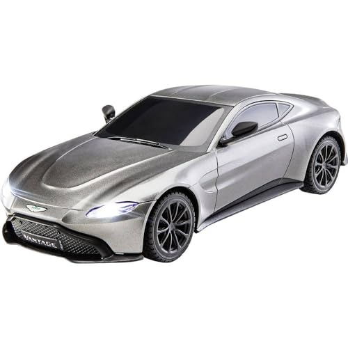 Revell Control Aston Martin Vantage I Maßstab 1:24 I Detailgetreues Design I 2,4 GHz Technologie für störungsfreies Fahren I GHz-Transmitter I Perfekt für Liebhaber von Aston Martin, Silber von Revell