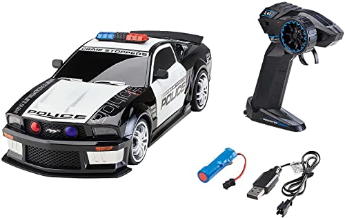 Revell Control Ford Mustang Polizei I US Polizei-Design I RC Auto mit Blaulicht und Sound I LED-Front- und Rückleuchten I 2.4 GHz Fernsteuerung für Multiplayer-Einsätze I Für Kinder ab 8 Jahren von Revell