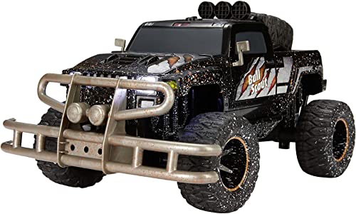 Revell 24629 RC Car-ferngesteuertes Auto mit 27 MHz Fernsteuerung, stabile Konstruktion, große Räder für Gute Geländegängigkeit, LED-Beleuchtung, Batteriebetrieben-Buggy Bull Scout, Schwarz von Revell Control