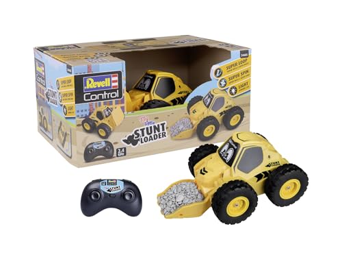 Revell Control I RC Truck My Little Stunt Loader I GHz-Fernsteuerung I 360° Stunts I Bewegliche Laderampe I Allrad-Antrieb I Knautschige Gummireifen I Länge 20 cm I Ab 4 Jahren von Revell Control