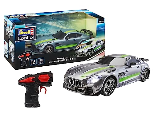 Revell Control Mercedes-AMG GT R PRO I Maßstab 1:24 I Hochdetailliertes Design I LED-Frontbeleuchtung I 2,4 GHz Fernsteuerung I Geschwindigkeit bis zu 10 km/h I Ideal für Motorsport-Enthusiasten von Revell Control