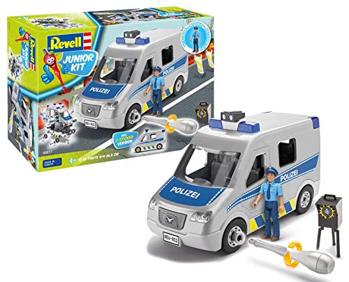Revell Junior Kit 00811 - Polizei Auto Modellbausatz für Kinder zum Schrauben mit Spielfigur, robust zum Basteln und Spielen, ab 4 Plus, kindgerecht, müheloses Verbinden weniger Teile mit Aufklebern Revell Junior Kit 00811 - Polizei Auto Modellbausatz für Kinder zum Schrauben mit Spielfigur, robust zum Basteln und Spielen, ab 4 Plus, kindgerecht, müheloses Verbinden weniger Teile mit Aufklebern von Revell