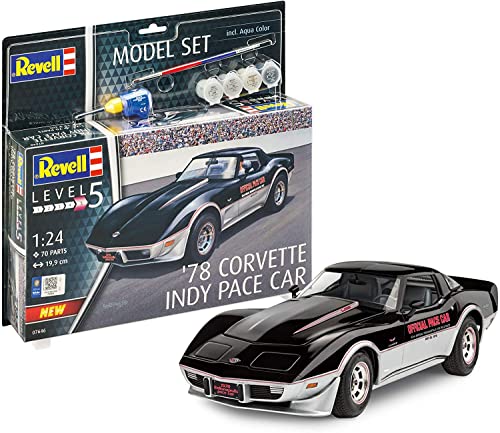 Revell Model Set Model Set-67646-Modell Muscle Construire Corvette C3 Indy Pace Car 1978 échelle 1/24 Modellbau, 67646 von Revell