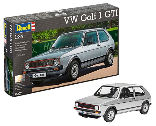 Revell Ag (Germany) RV07072 Revell Modellbausatz Auto 1:24 - Volkswagen VW Golf 1 GTI im Maßstab 1:24, Level 4, originalgetreue Nachbildung mit vielen Details, 07072, Silber von Revell