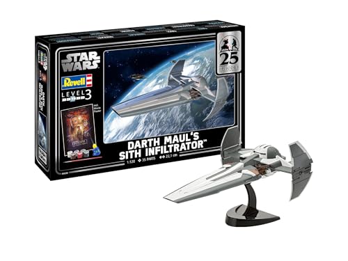 Revell Modellbau I EP1 Darth Maul's Sith Infiltrator I Bausatz I Maßstab 1:120 I 35 Teile I Bastelset ab 10 Jahren I Detailgetreues Modell I Raumschiff I Authentische Nachbildung von Revell