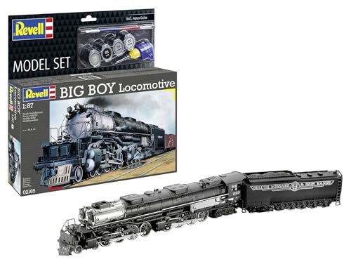 Revell Modellbausatz Big Boy Locomotive | Legendäre Dampflokomotive mit detailgetreuem Kessel & Antrieb | Bewegliche Lenkgestelle & fein detaillierte Gleisnachbildung | Inkl. Kleber und Pinsel von Revell