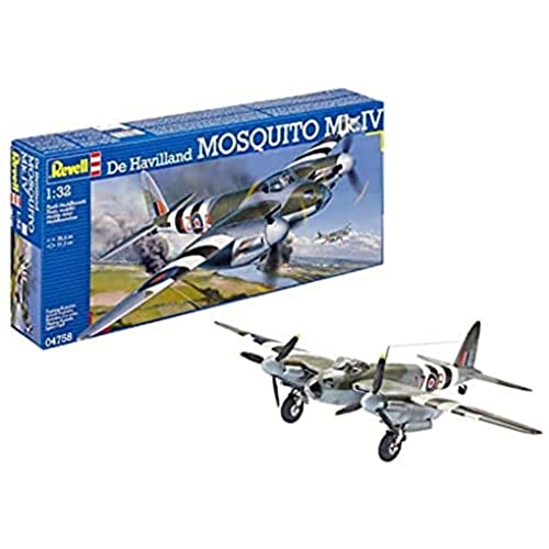 Revell Modellbausatz Flugzeug 1:32 - De Havilland MOSQUITO MK.IV im Maßstab 1:32, Level 4, originalgetreue Nachbildung mit vielen Details, 04758 von Revell